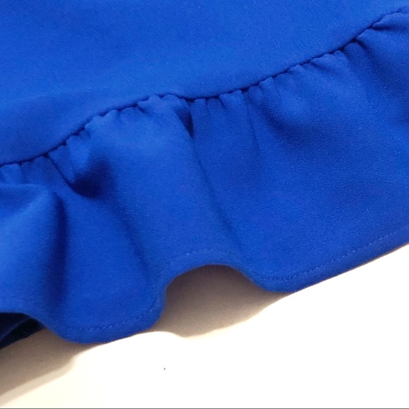 Amanda Uprichard | Cobalt Blue Ruffle Dress | XS - Picture 7 of 8